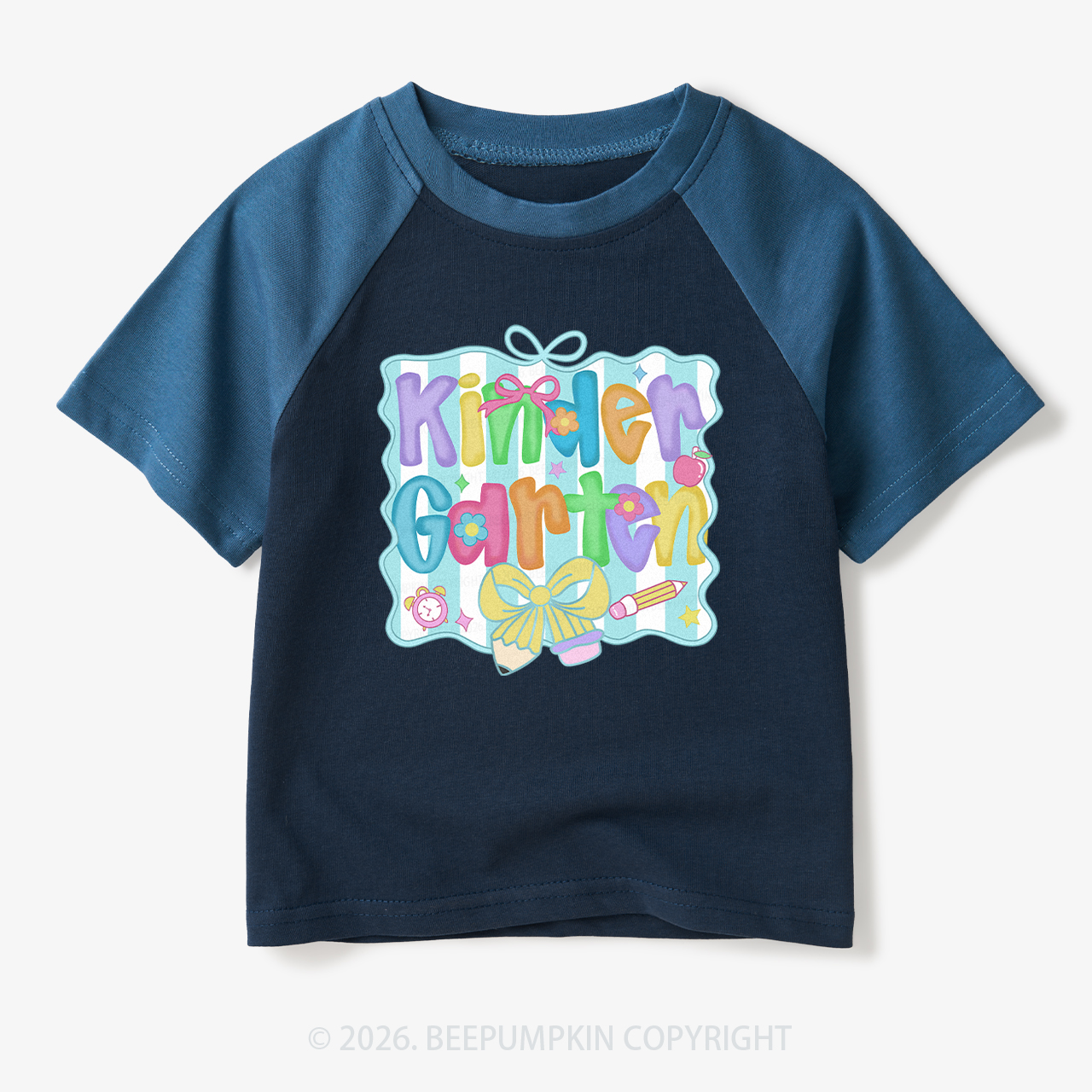 Personalized Preppy Back To School Bundle Toddler&Kids Retro Raglan T-shirt