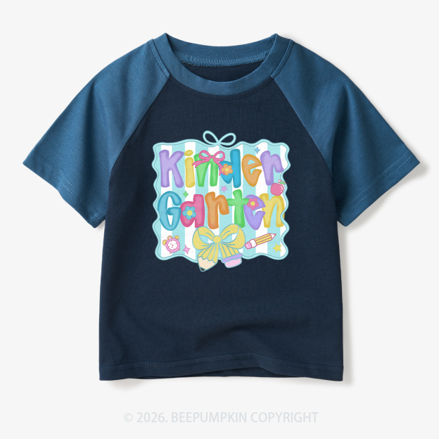 Personalized Preppy Back To School Bundle Toddler&Kids Retro Raglan T-shirt