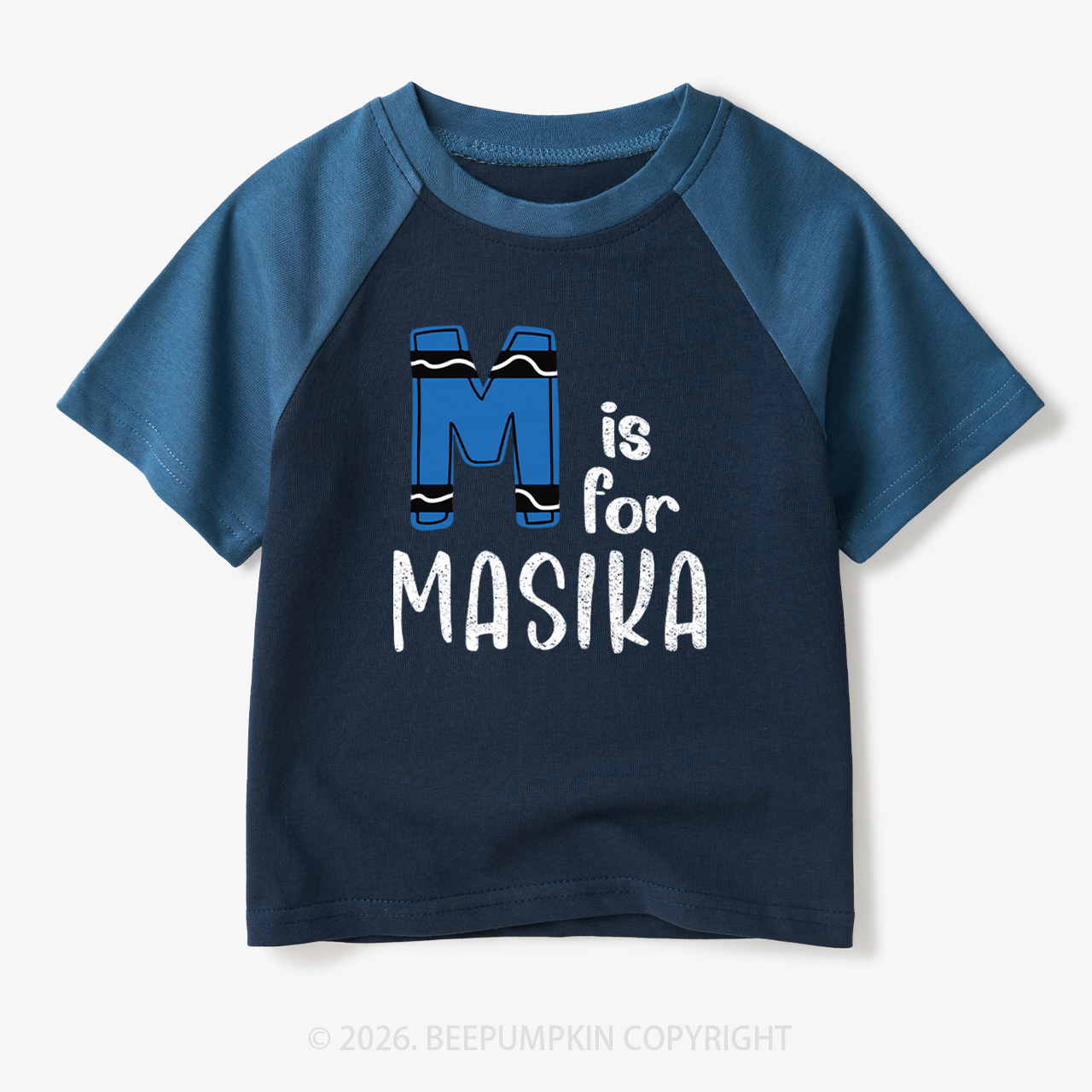 Personalized Name First Day Of school Toddler&Kids Retro Raglan T-shirt