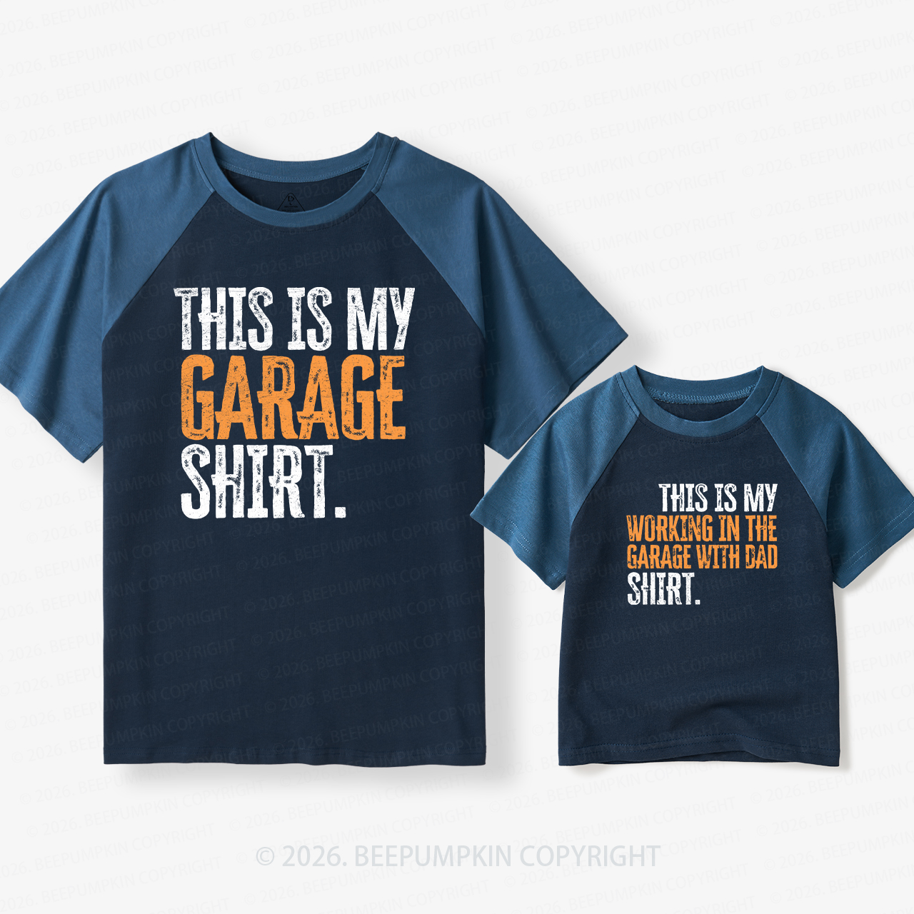 This Is My Garage Shirt Dad&Me Retro Raglan T-shirt