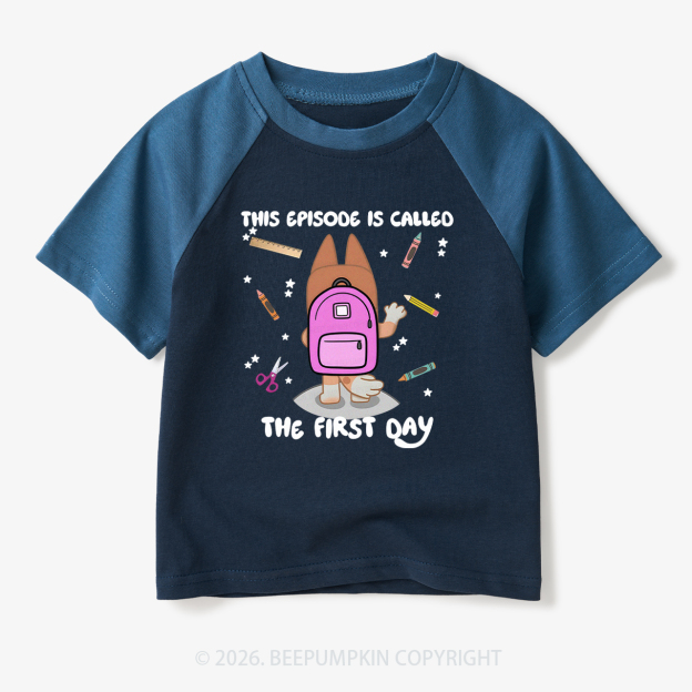 Personalized Back To School Dog Toddler&Kids Retro Raglan T-shirt