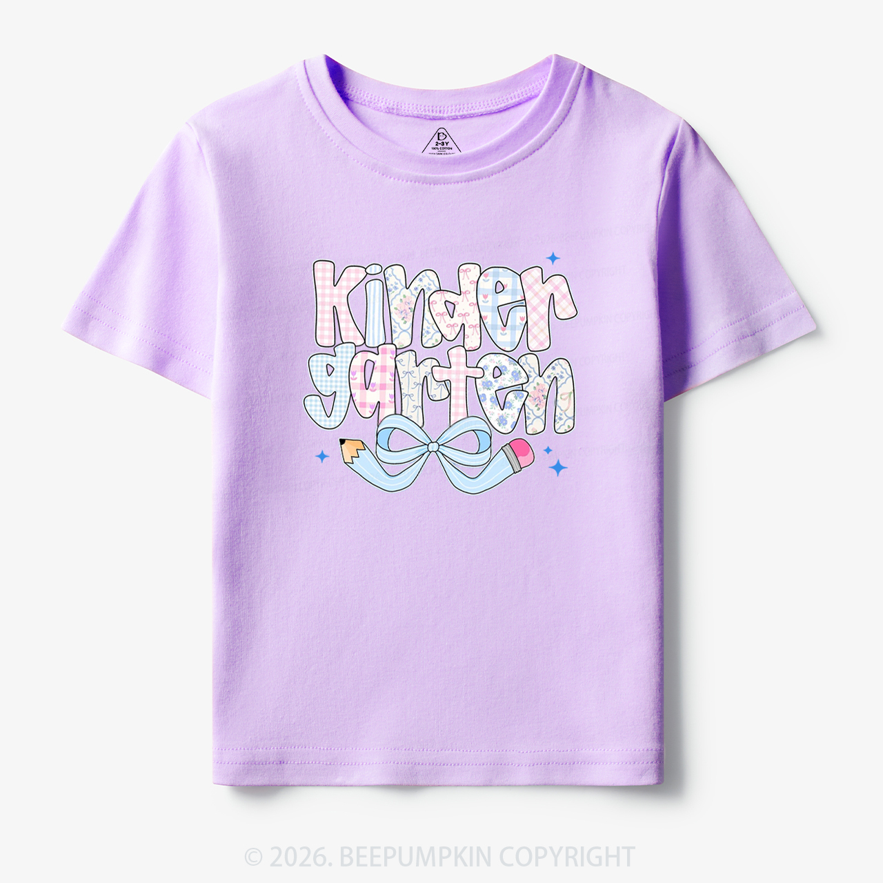 Personalized Preppy Back To School Coquette Pencil Bow Toddler&Kid's Tees