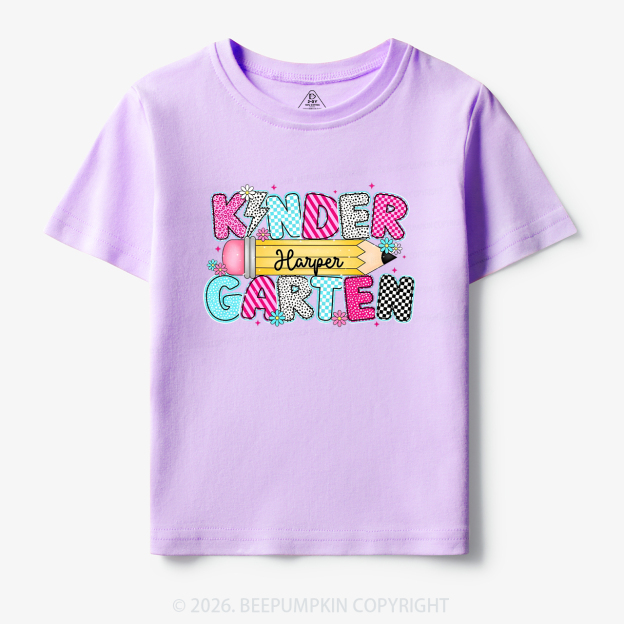 Personalized Kindergarten Name Back To School Toddler&Kid's Tees