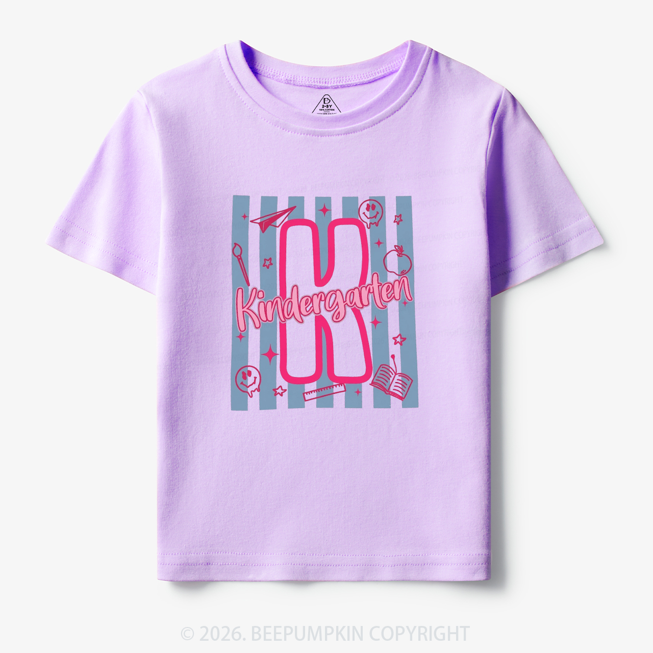 Preppy Stripes Kindergarten Back to School Toddler&Kid's Tees