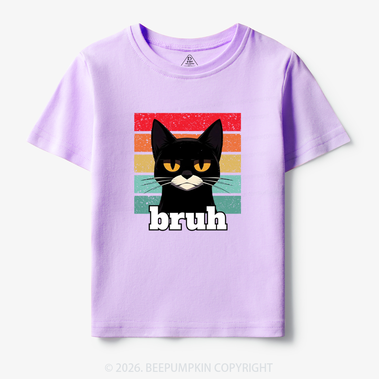 Bruh Cat Funny Back to School Toddler&Kid's Tees