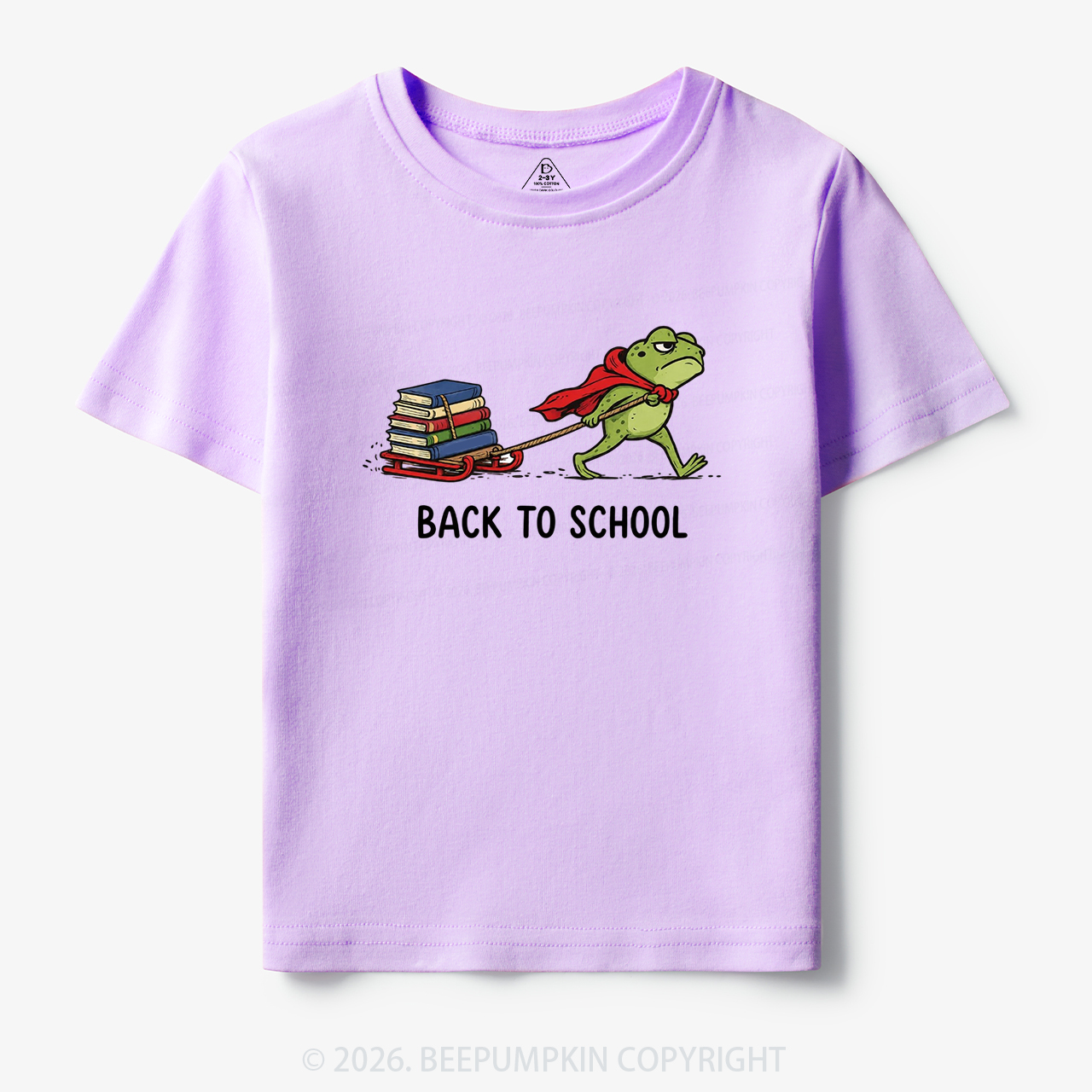 Grumpy Frog Pulling Books Funny Back To School Toddler&Kid's Tees