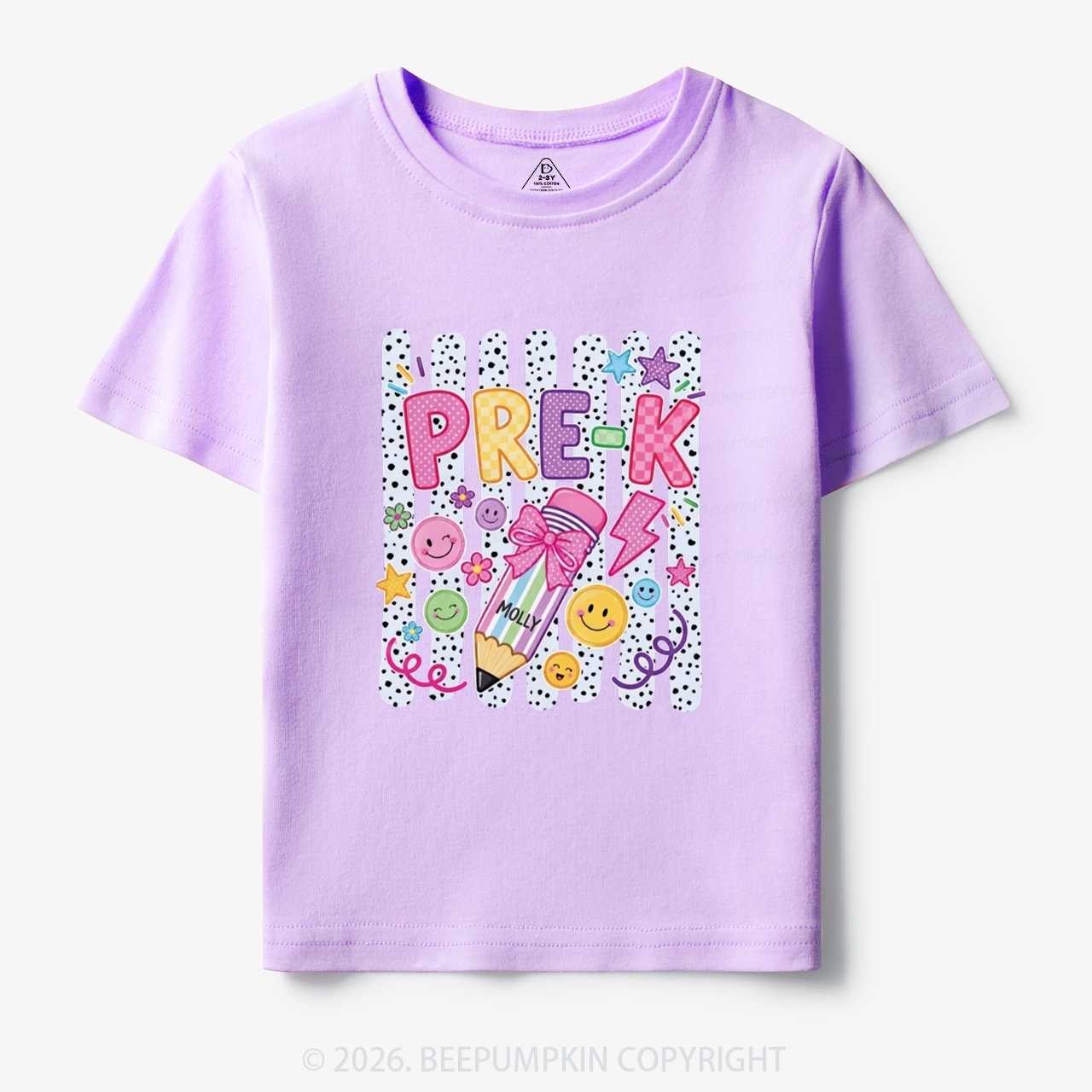 Personalized Pre-K Striped Back to School Toddler&Kid's Tees