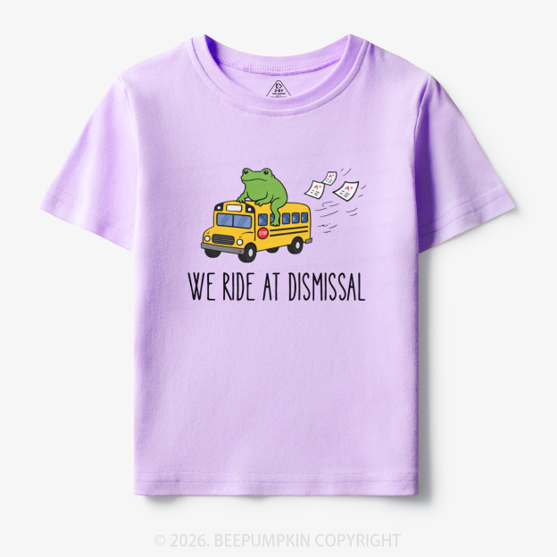 Funny Frog We Ride At Dismissal Toddler&Kid's Tees