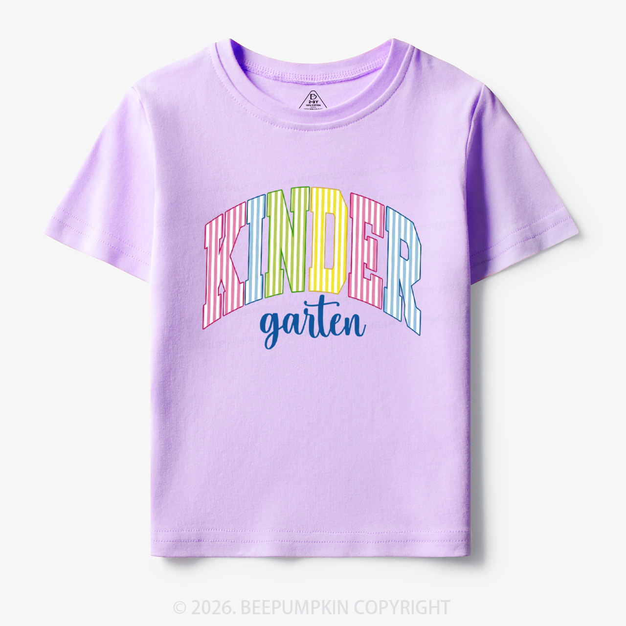 Colors Kindergarten Stripes Back to School Toddler&Kid's Tees