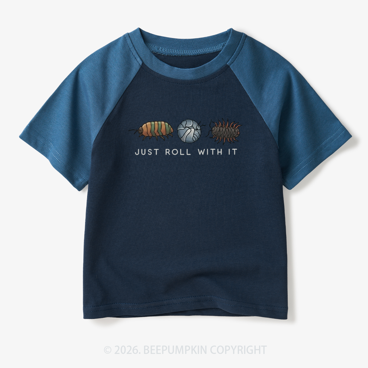 Just Roll With It Toddler&Kids Retro Raglan T-shirt