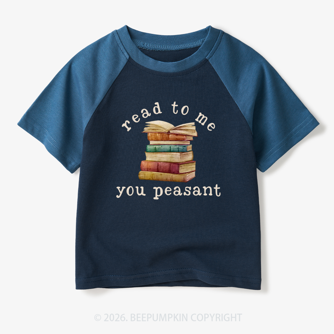 Read To Me You Peasant Toddler&Kids Retro Raglan T-shirt