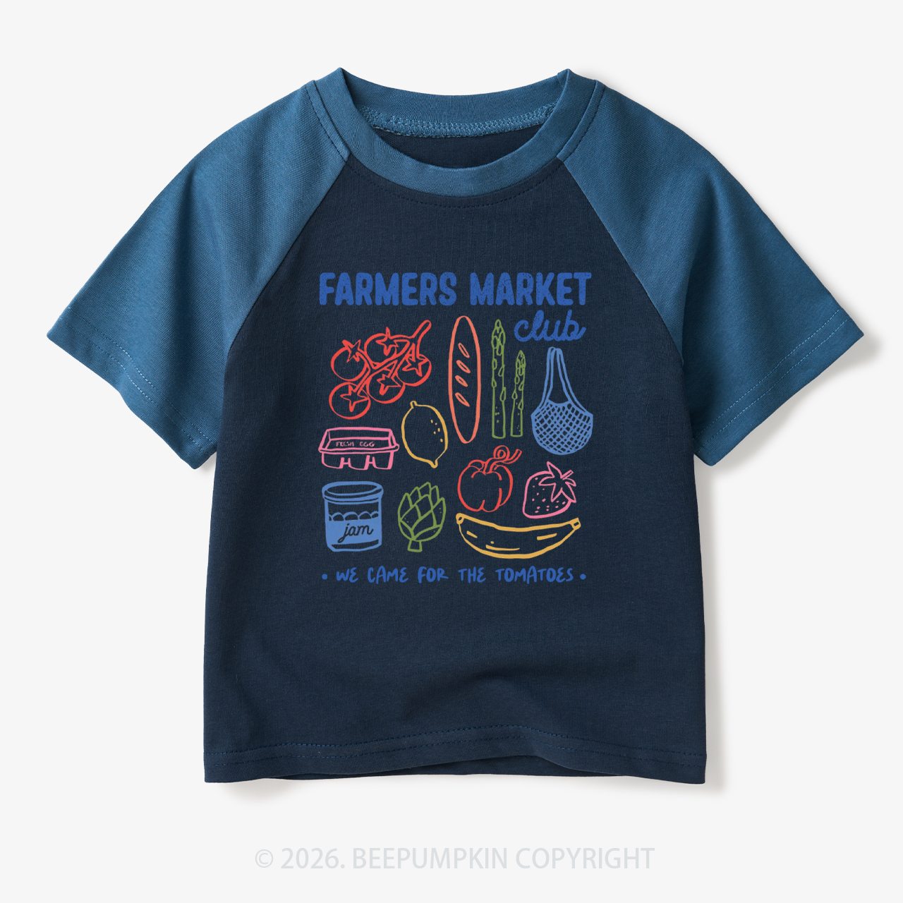 Farmers Market Club Toddler&Kids Retro Raglan T-shirt