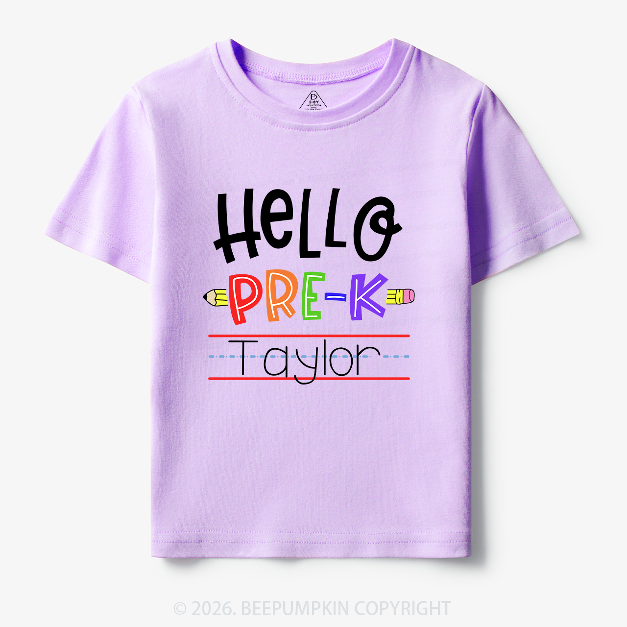 Personalized Hello Pre-k Shirt Back to School