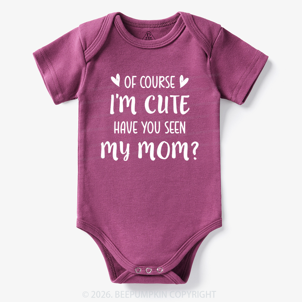 Of Course I'm Cute Funny Bodysuit