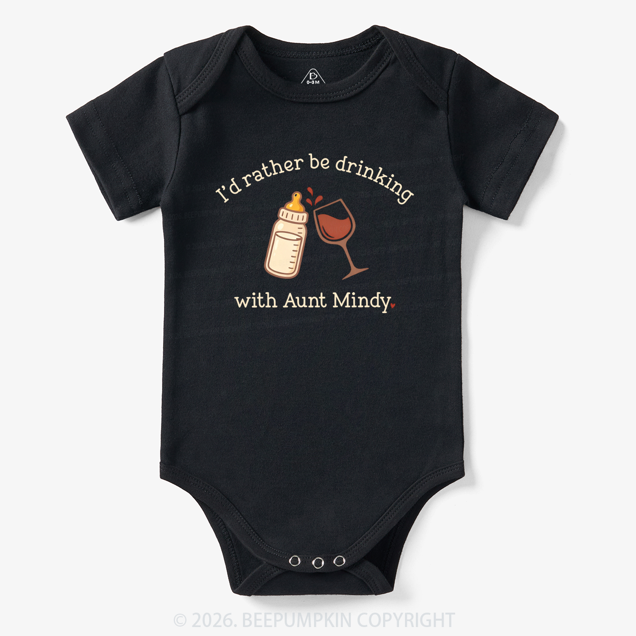 Personalized I'd Rather Be Drinking with Aunt Bodysuit