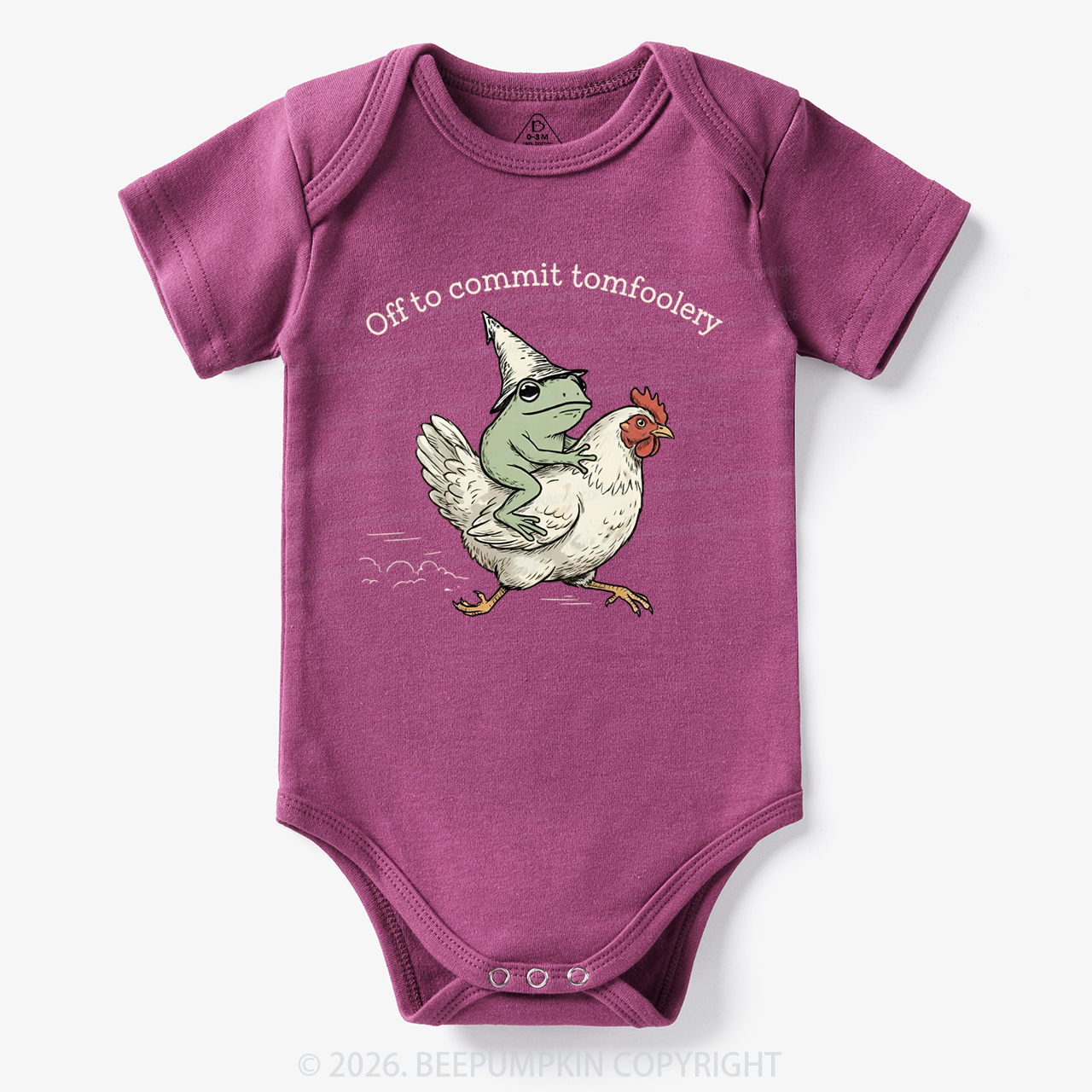 Frog Riding Chicken Off to Commit Tomfoolery Bodysuit