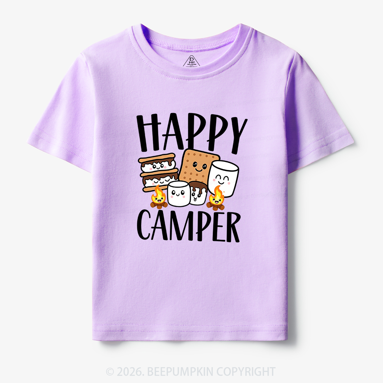 Happy Camper Cute Marshmallow Toddler&Kid's Tees