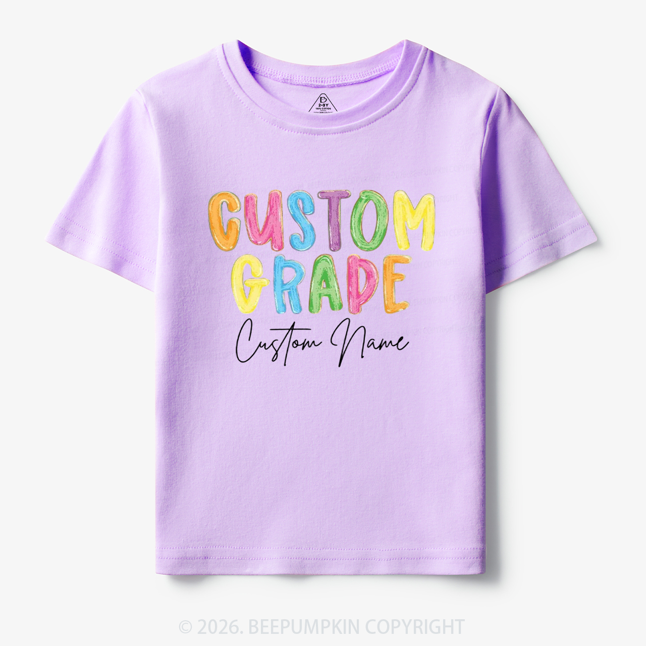 Personalized Colorful Grade Back To School Toddler&Kid's Tees