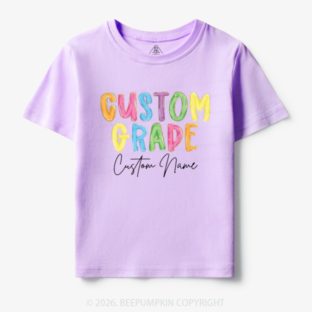 Personalized Colorful Grade Back To School Toddler&Kid's Tees