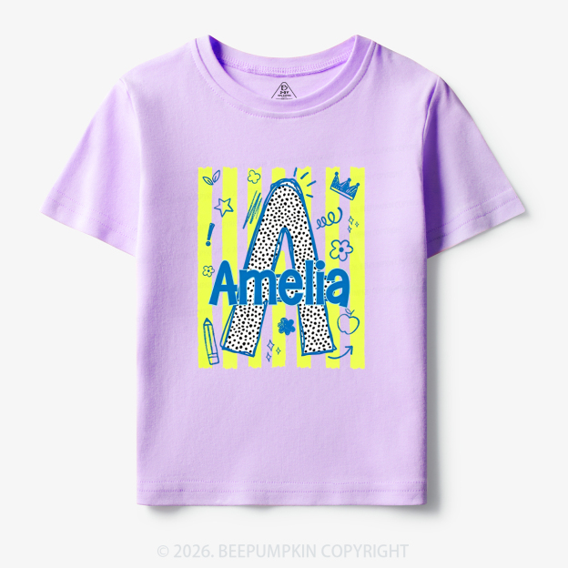 Personalized Name Alphabet Doodle Toddler&Kid's Tees