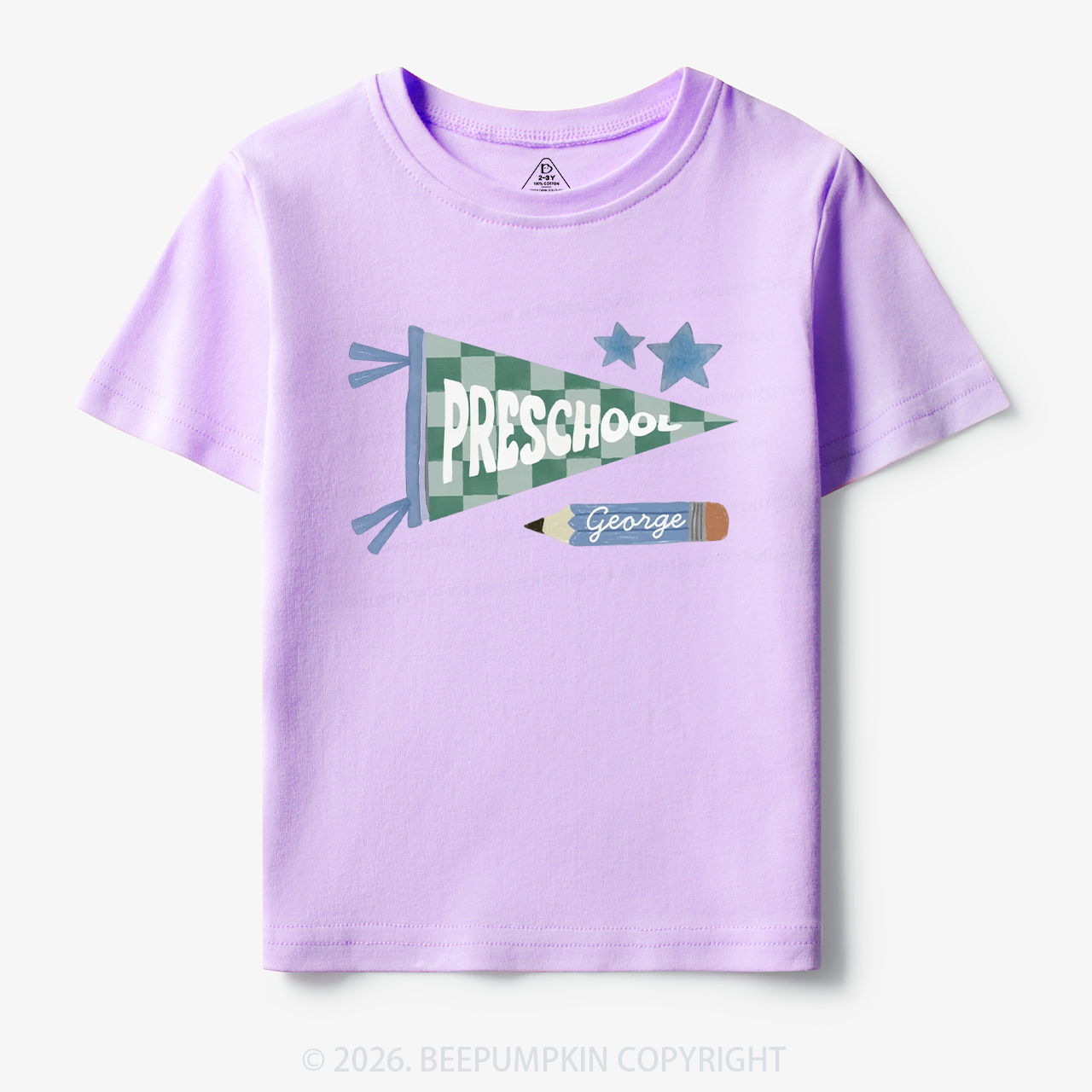 Personalized Pennant Back to School Toddler&Kid's Tees
