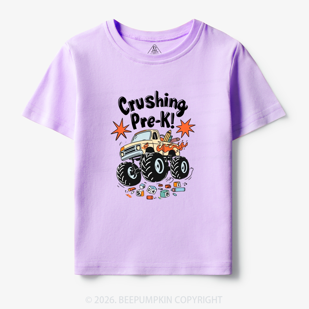 Crushing PreK Monster Truck Toddler&Kid's Tees