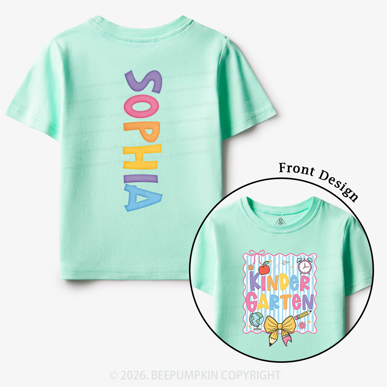 Personalized Cute Preschool to Fifth Grade Toddler&Kid's Tees