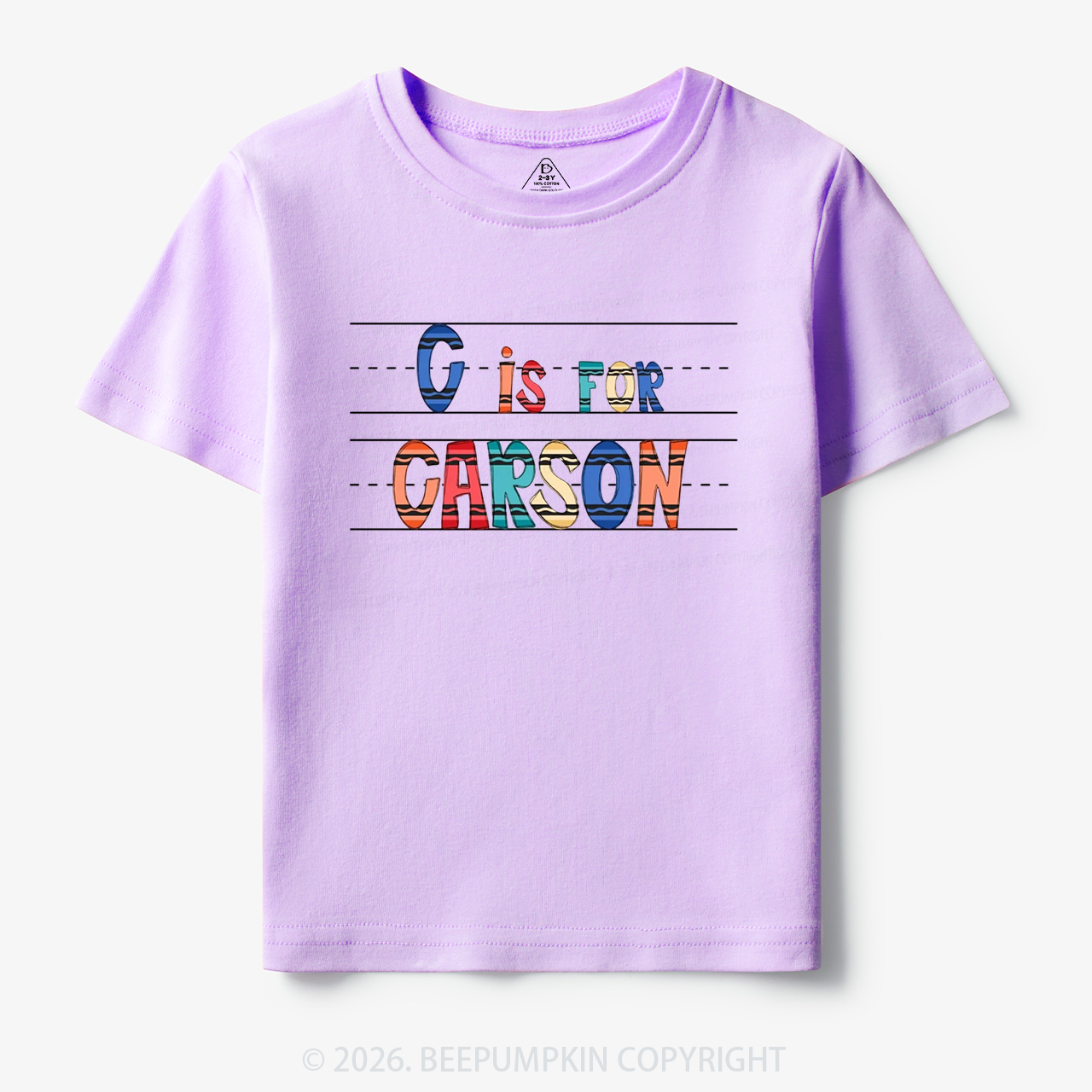 Personalized Crayon Letter Is For Name Toddler&Kid's Tees