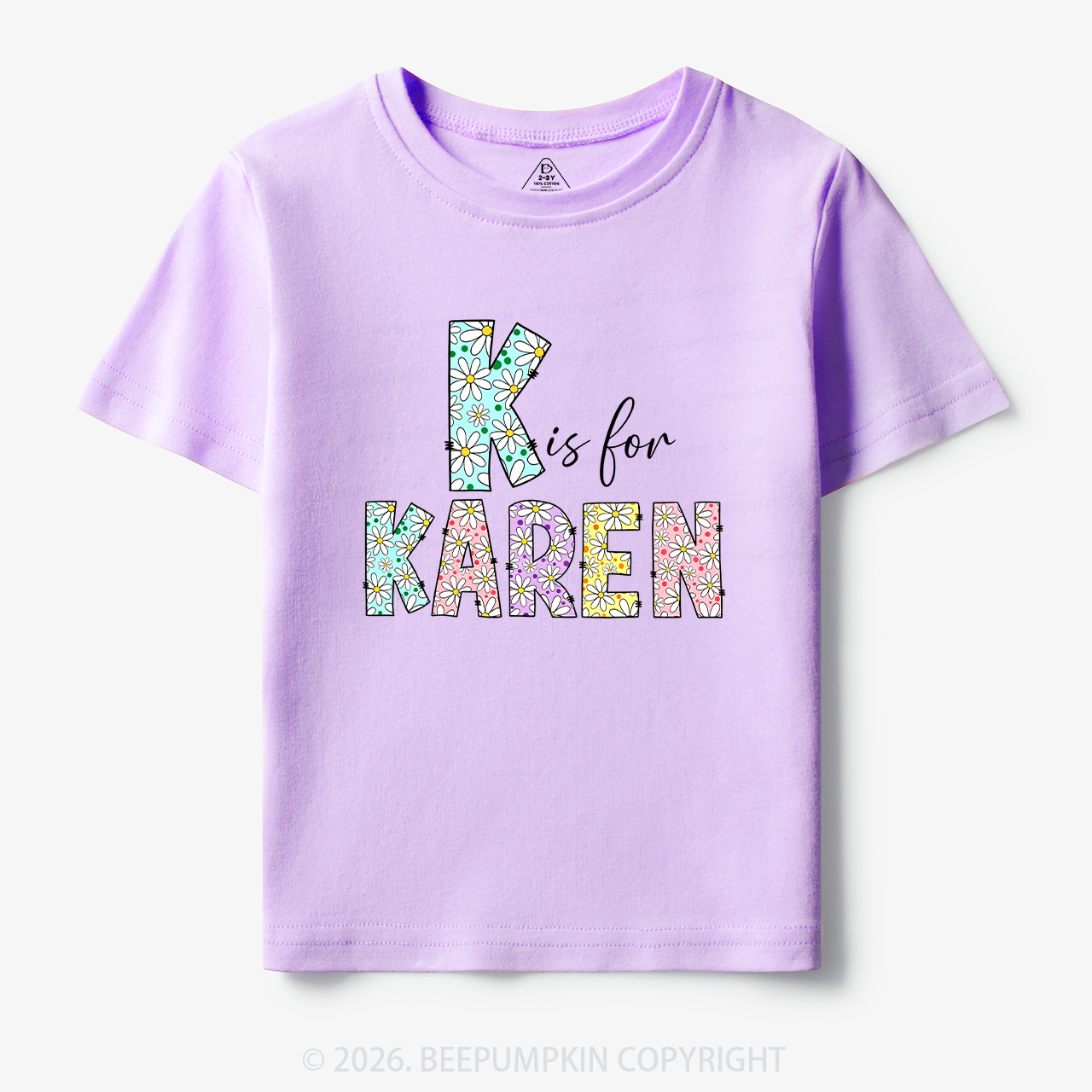 Personalized Daisy Letters Name Toddler&Kid's Tees