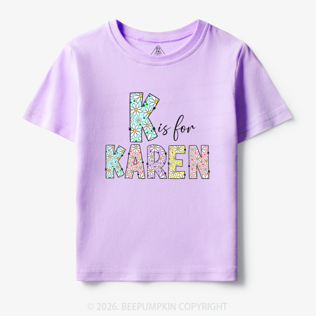 Personalized Daisy Letters Name Toddler&Kid's Tees