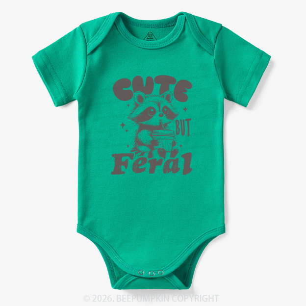 Funny Raccoon Cute But Feral Bodysuit