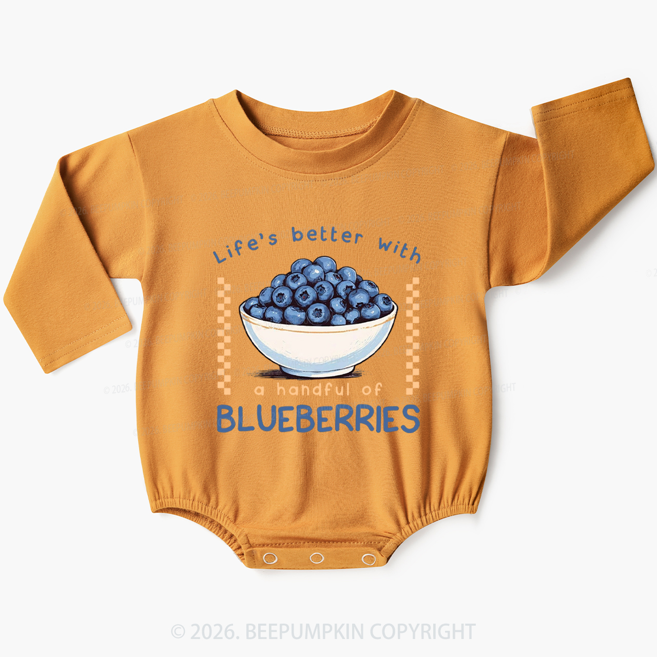 Life's better with a handful of Blueberries Funny Baby Bubble Romper