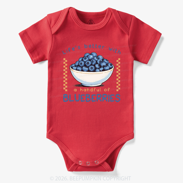 Life's better with a handful of Blueberries Funny Bodysuit