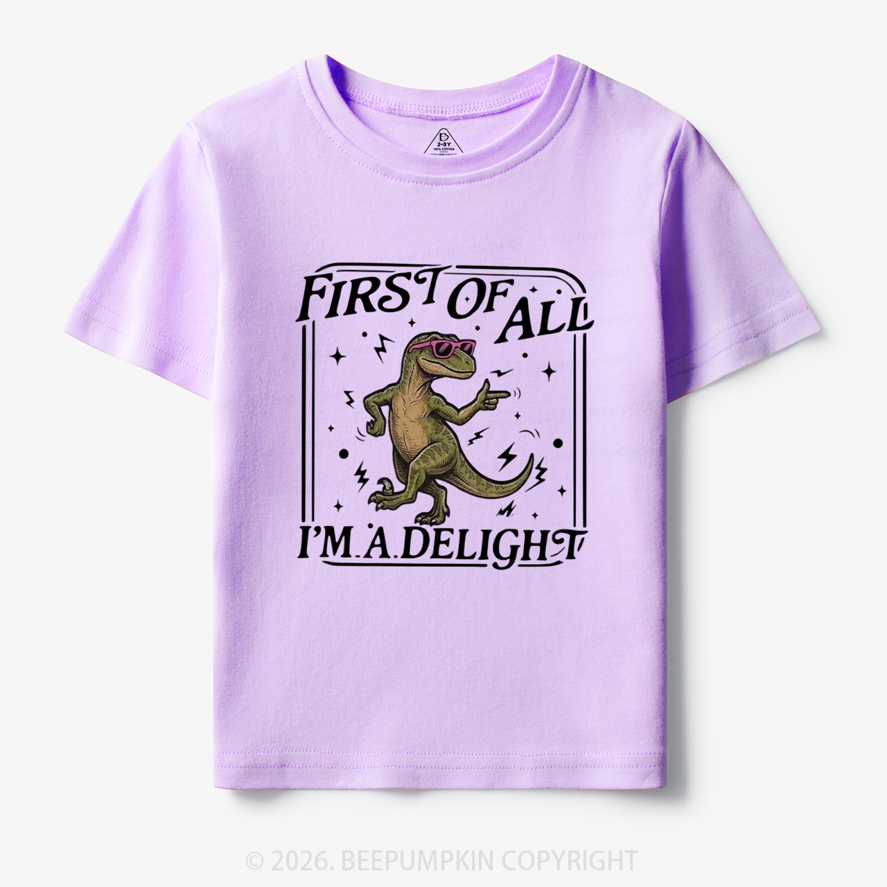 First of All I'm a Delight Funny Dinosaur Toddler&Kid's Tees