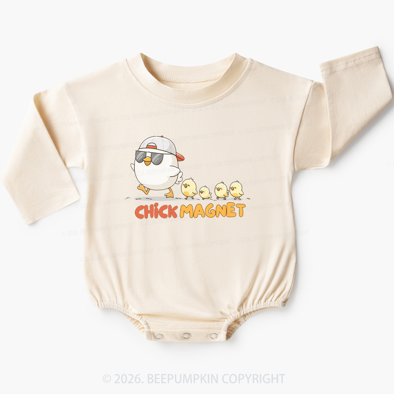 Chick Magnet Funny Farm Animal Baby Bubble Romper