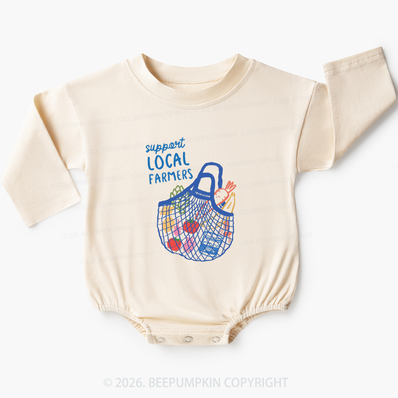 Local Farmers Market Baby Bubble Romper