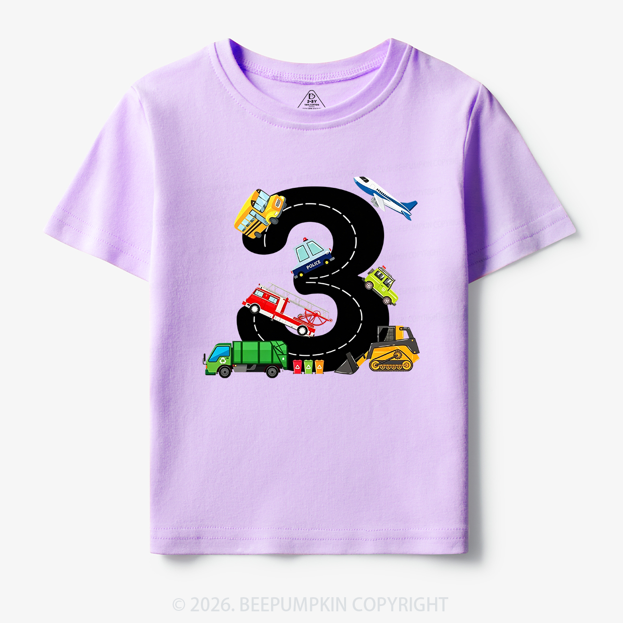 Personalized Transportation Helper Vehicles Birthday Toddler&Kid's Tees