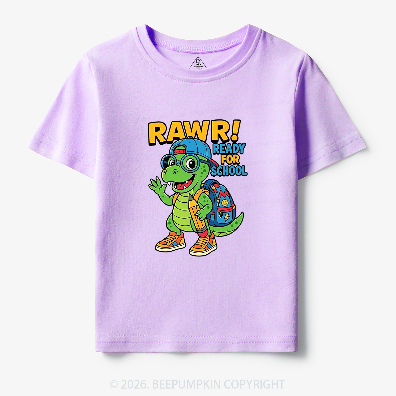 Rawr Ready for School Cute Dinosaur Toddler&Kid's Tees
