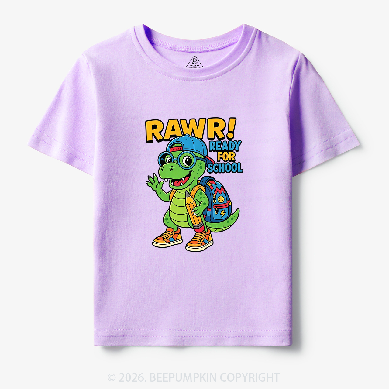 Rawr Ready for School Cute Dinosaur Toddler&Kid's Tees