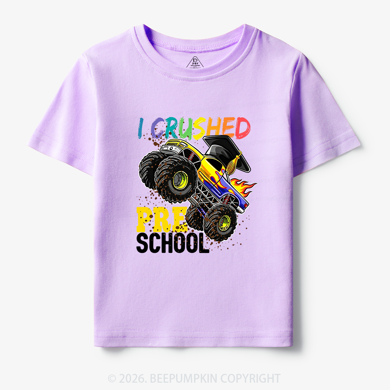 I Crushed Preschool Monster Truck Toddler&Kid's Tees