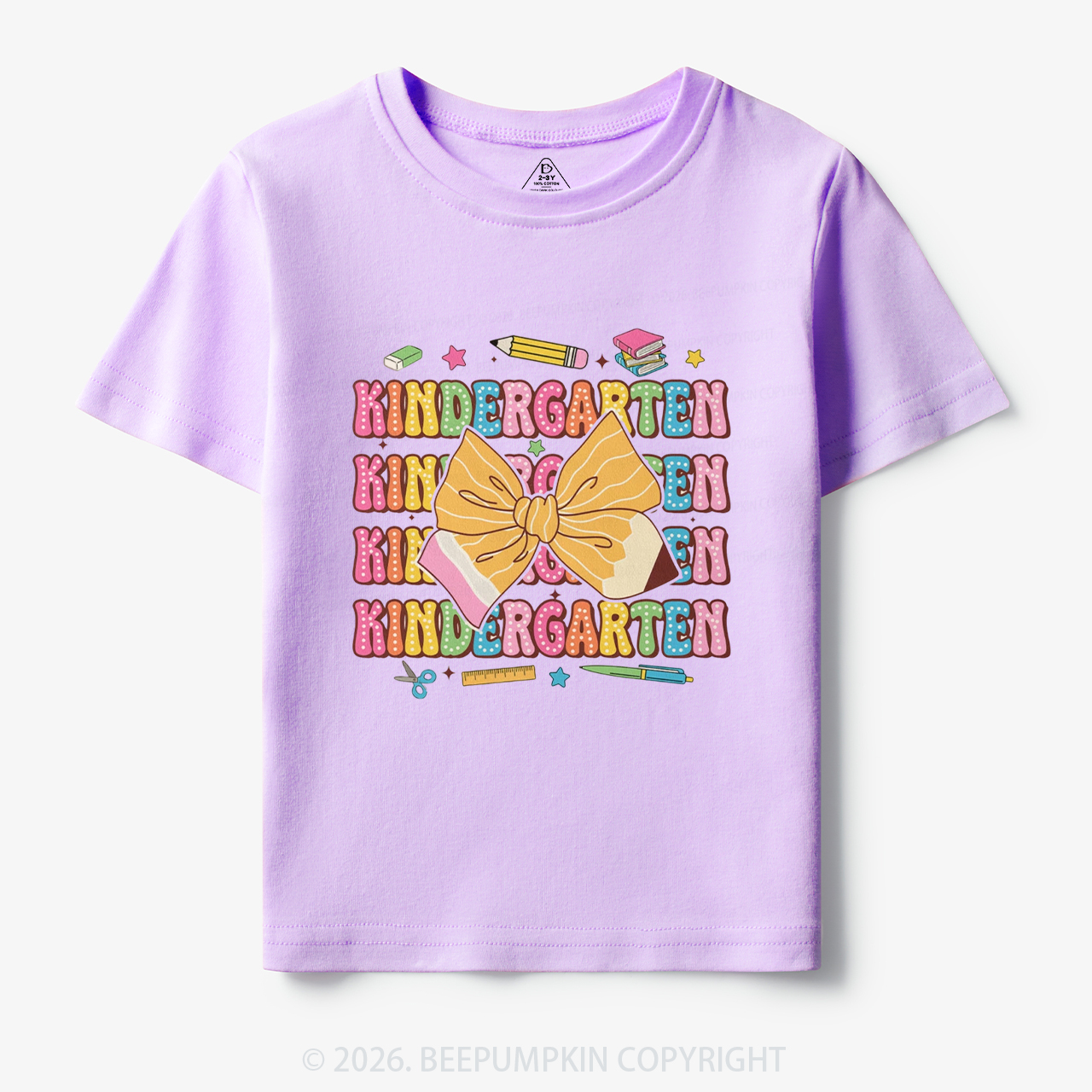 Kindergarten Pencil Coquette Bow Back To School Toddler&Kid's Tees