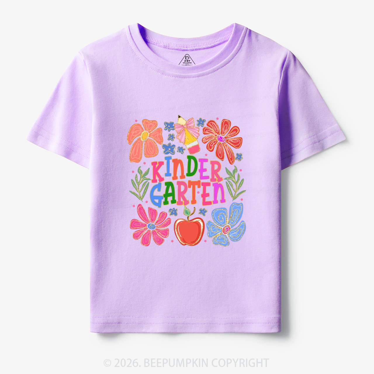 Personalized Kindergarten Colorful Floral Toddler&Kid's Tees