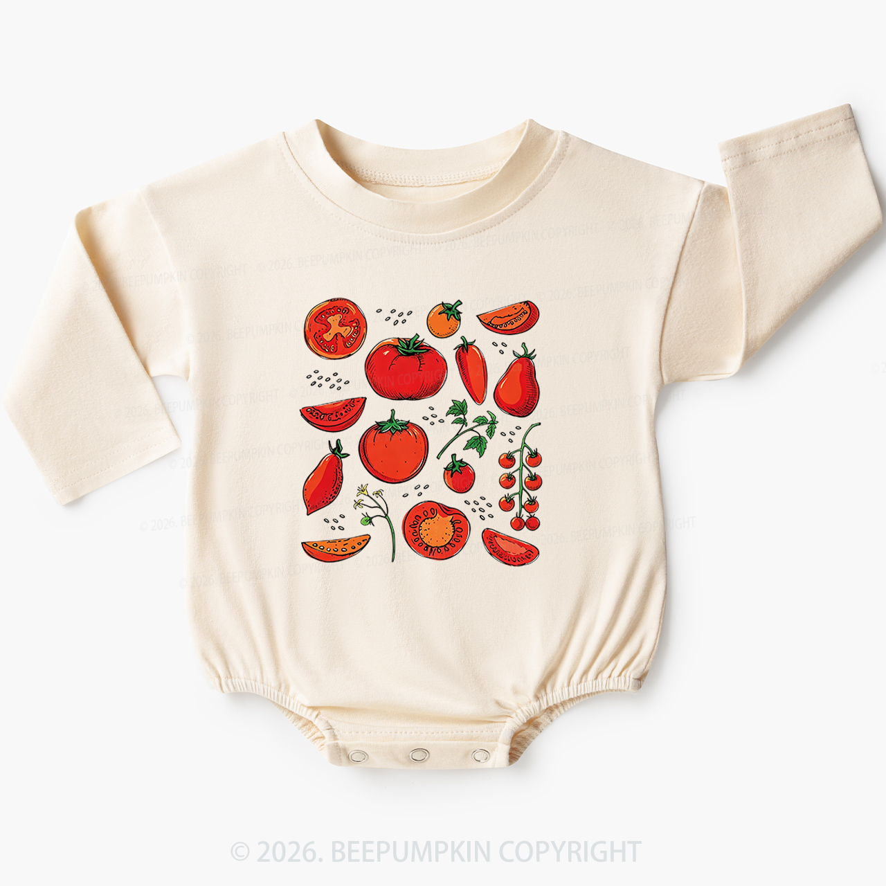 Tiny Tomato Patch Baby Bubble Romper