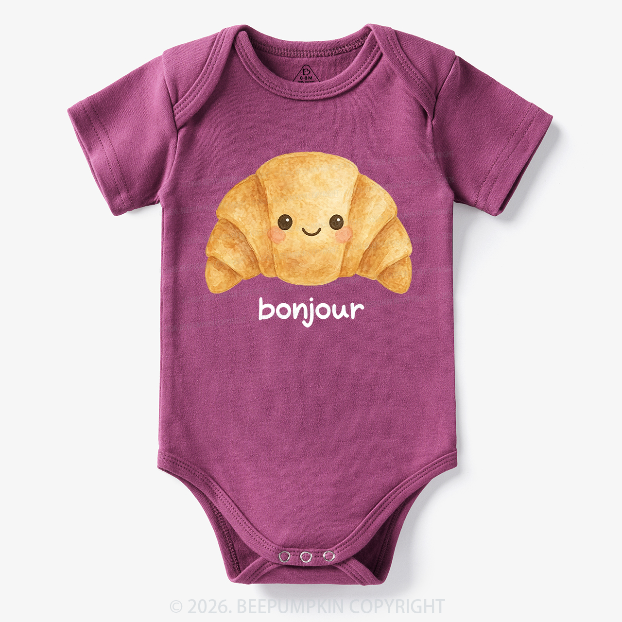 Bonjour Cute Croissant Bodysuit