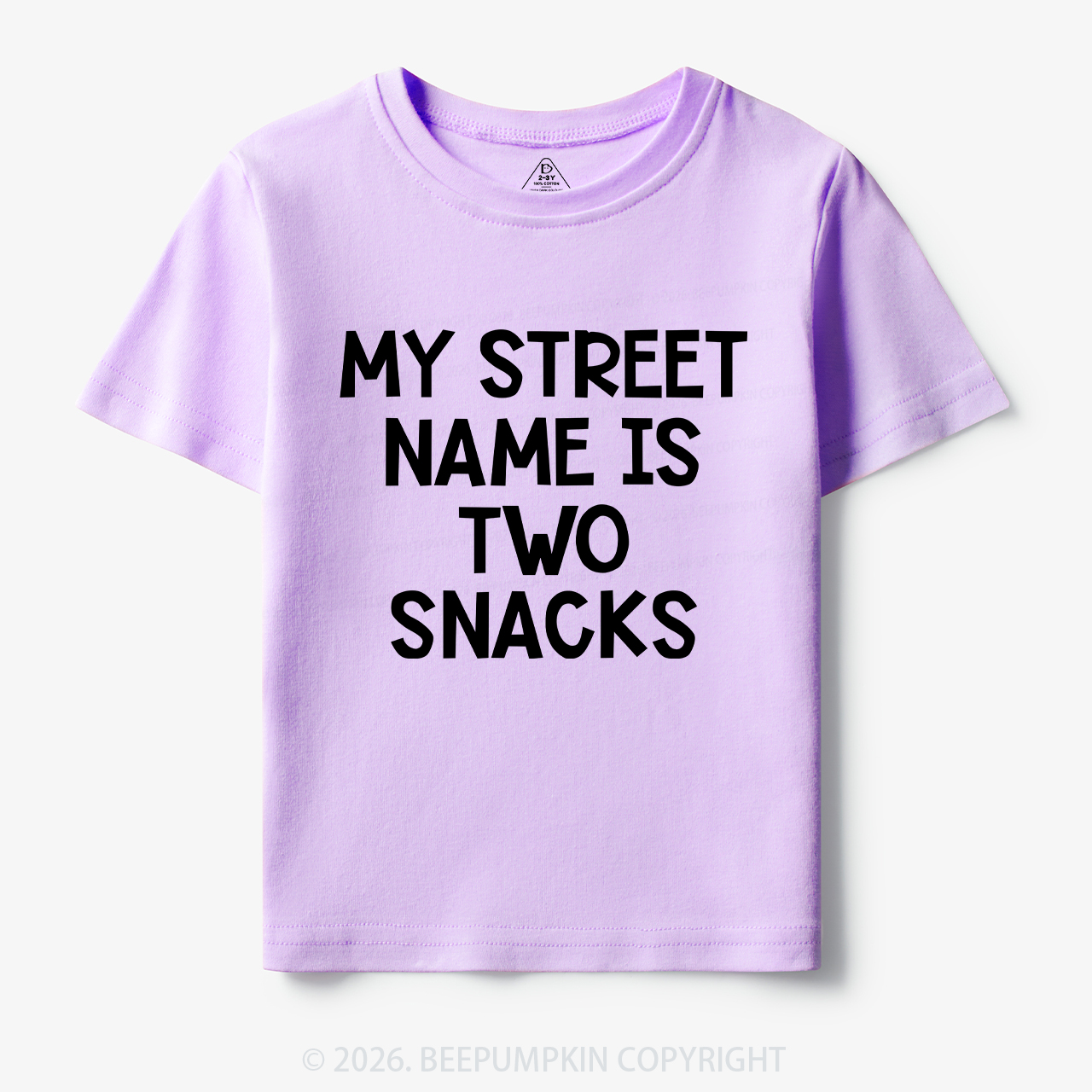 My Street Name Is Two Snacks Kids Shirt 7