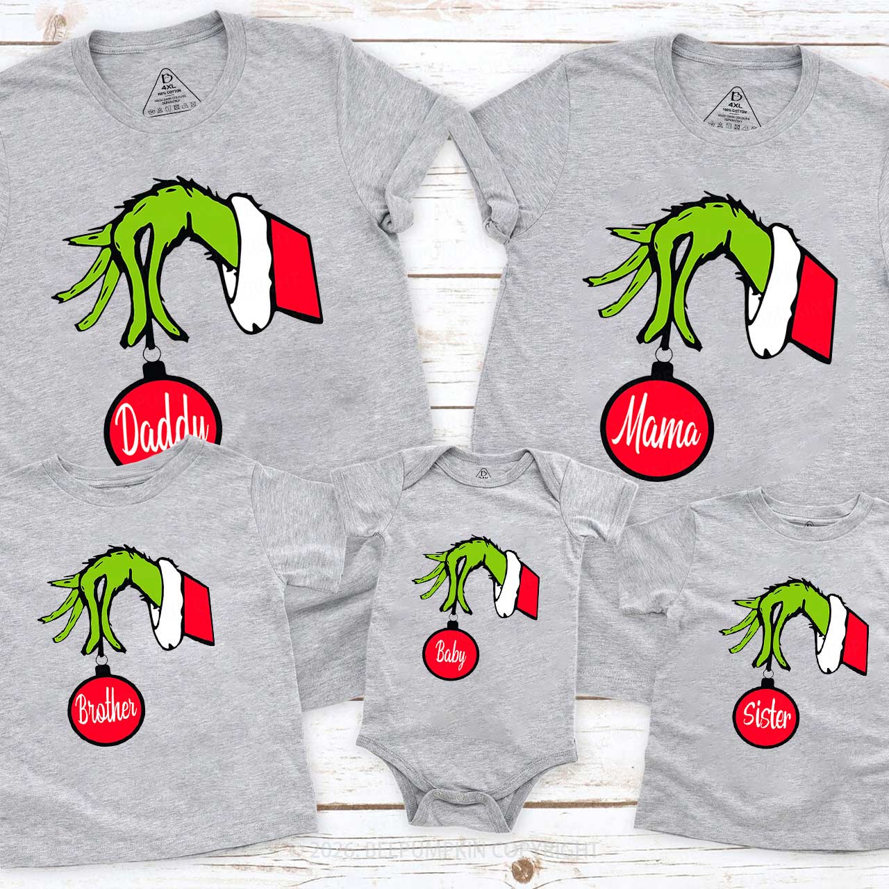 Red Bulb Christmas Family Matching Shirt