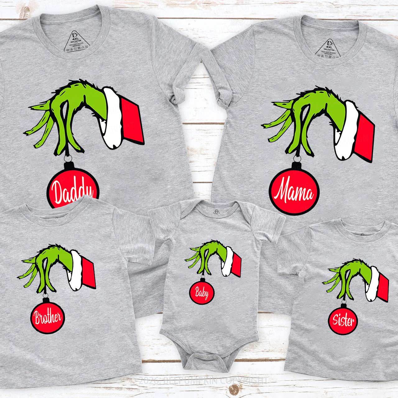 Red Bulb Christmas Family Matching Shirt