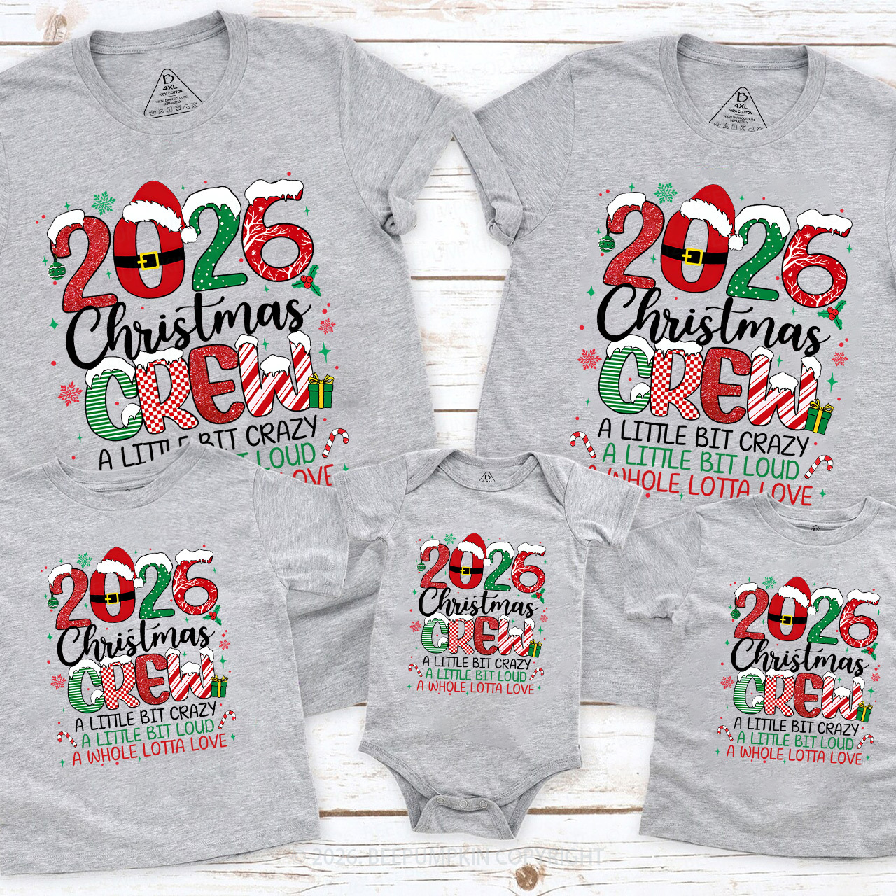 Holiday Cheer Crew 2026 Family Matching T-Shirts Beepumpkin