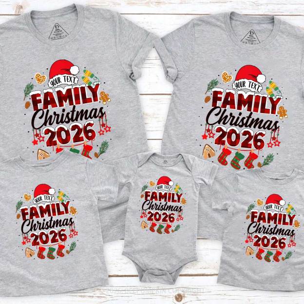 Personalized Gingerbread Snowflakes 2026 Family Matching T-Shirts Beepumpkin