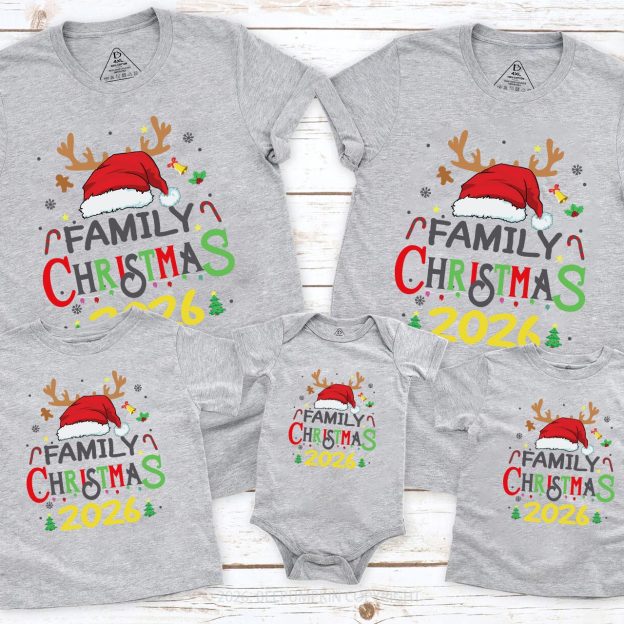 2026 Family Christmas Santa Shirts For Family Members